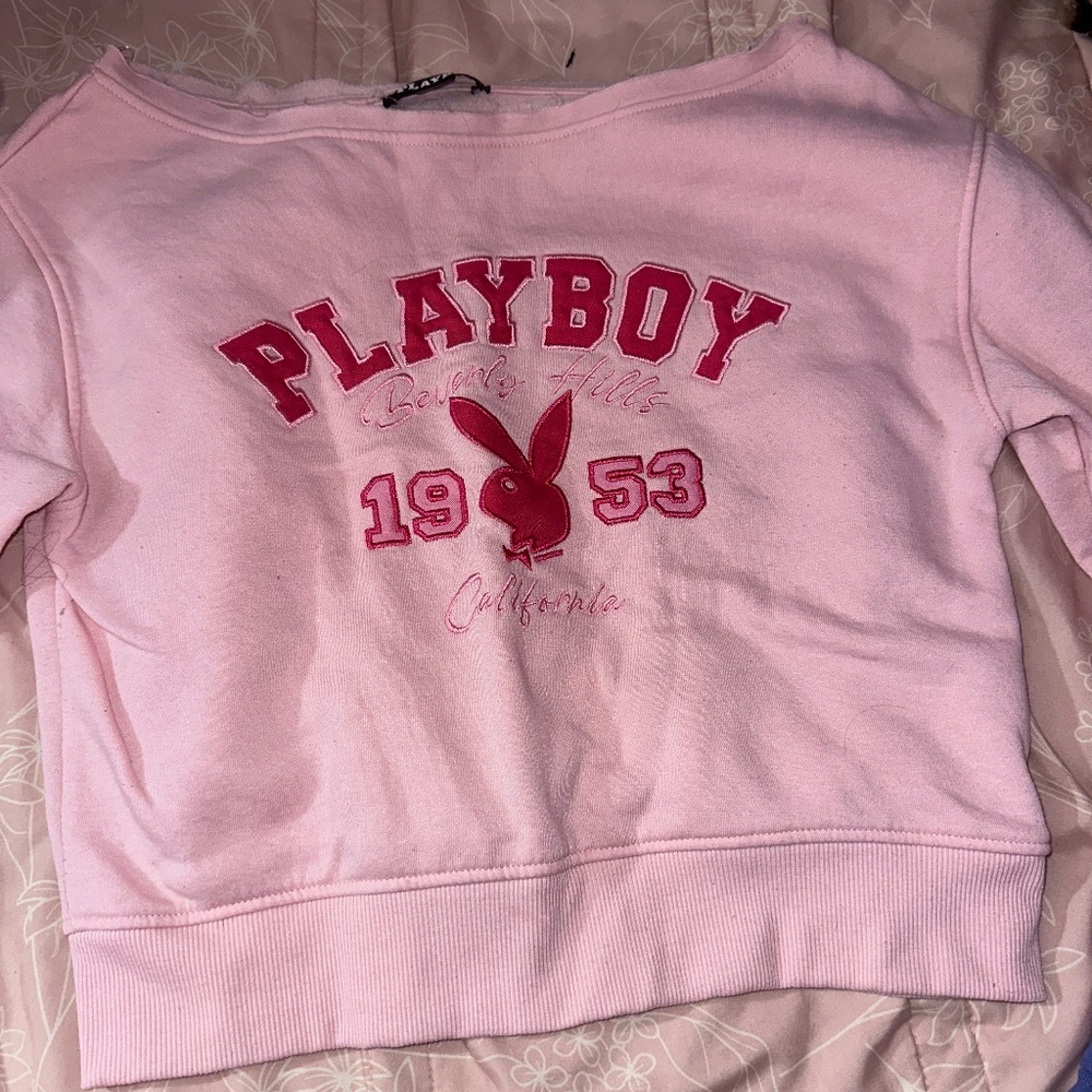 Pink playboy sweater